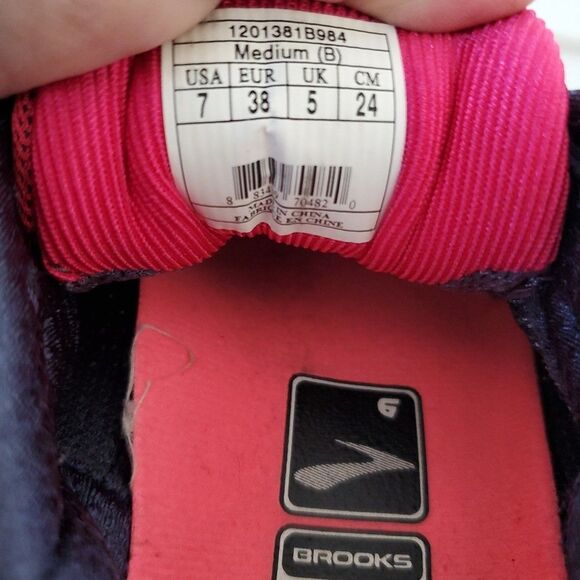 Brooks Womens Ghost 6 DNA Gray/Pink Athletic Active Running Sneakers Size 7 - Picture 10 of 15